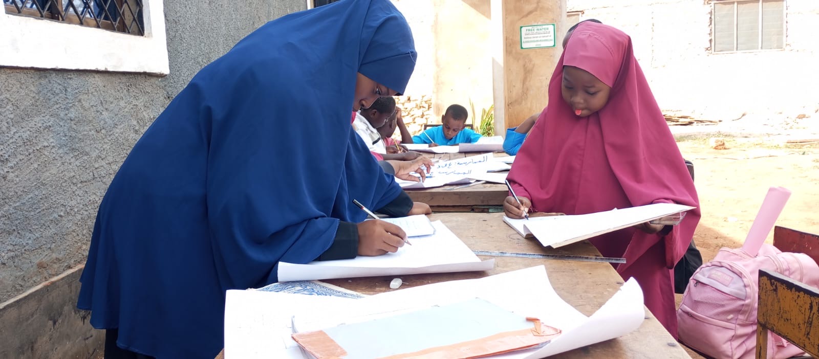 Students participating in a learning activity